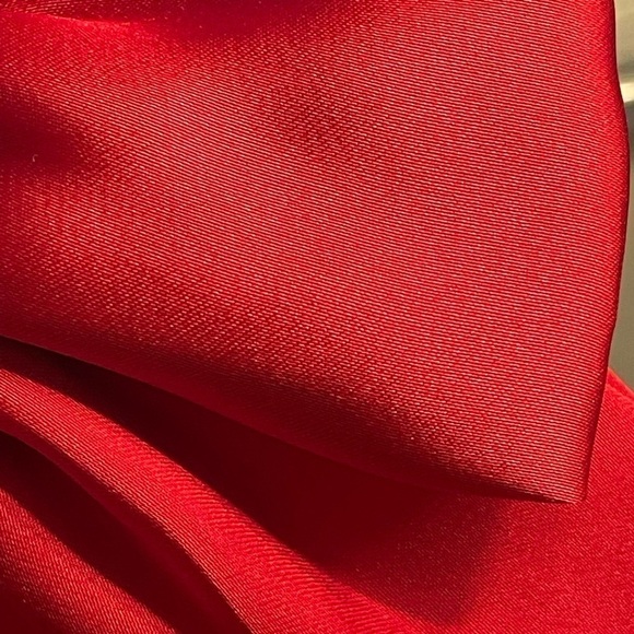 COPY - ruby Red Satiny Hair Bow Tie Hair Accessory. - Picture 12 of 15